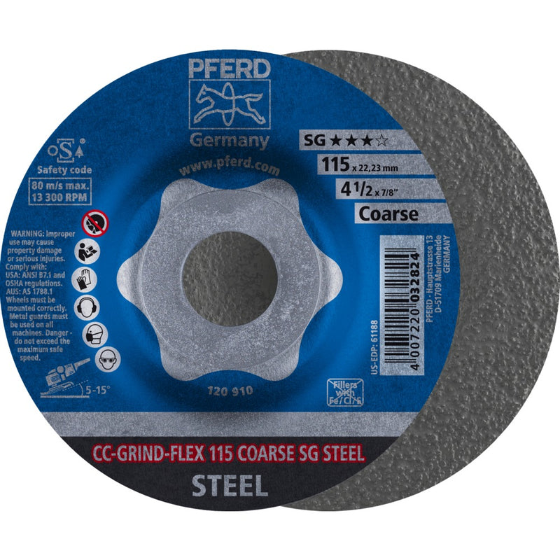 PFERD CC-GRIND-sliprondell CC-GRIND-FLEX 115 SG STEEL COARSE