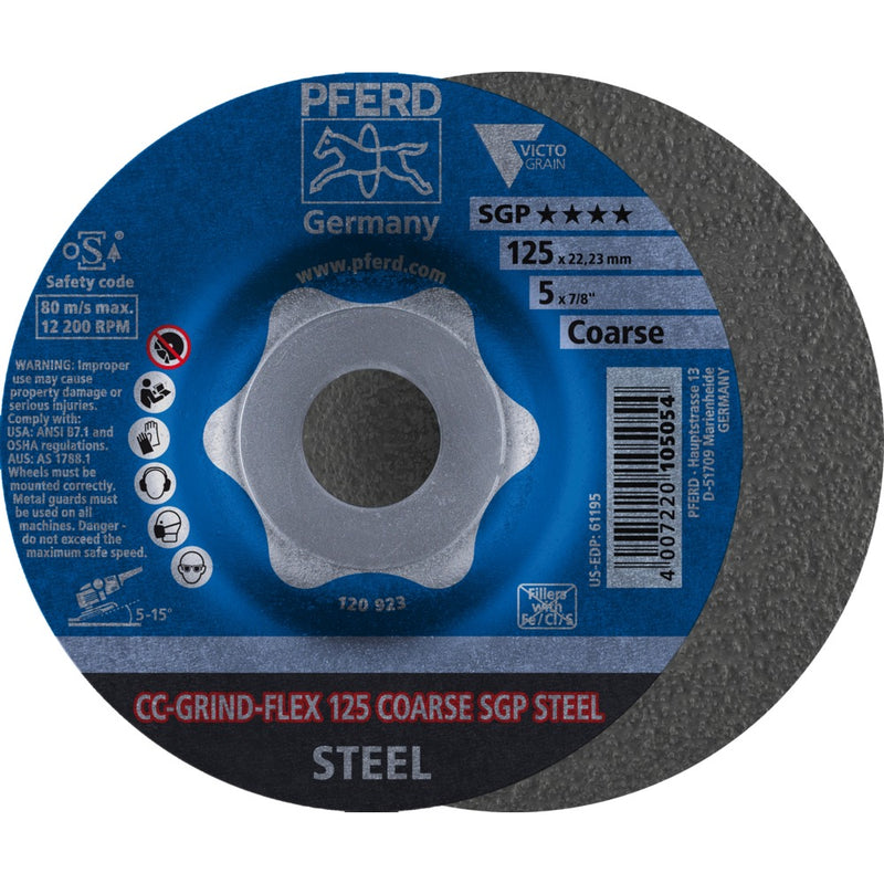 PFERD CC-GRIND-sliprondell CC-GRIND-FLEX 125 COARSE SGP STEEL