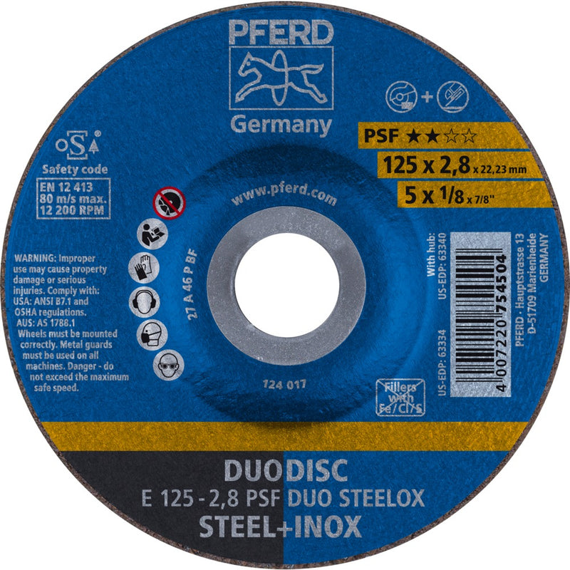 PFERD Navrondeller E 125-2,8 PSF DUO STEELOX