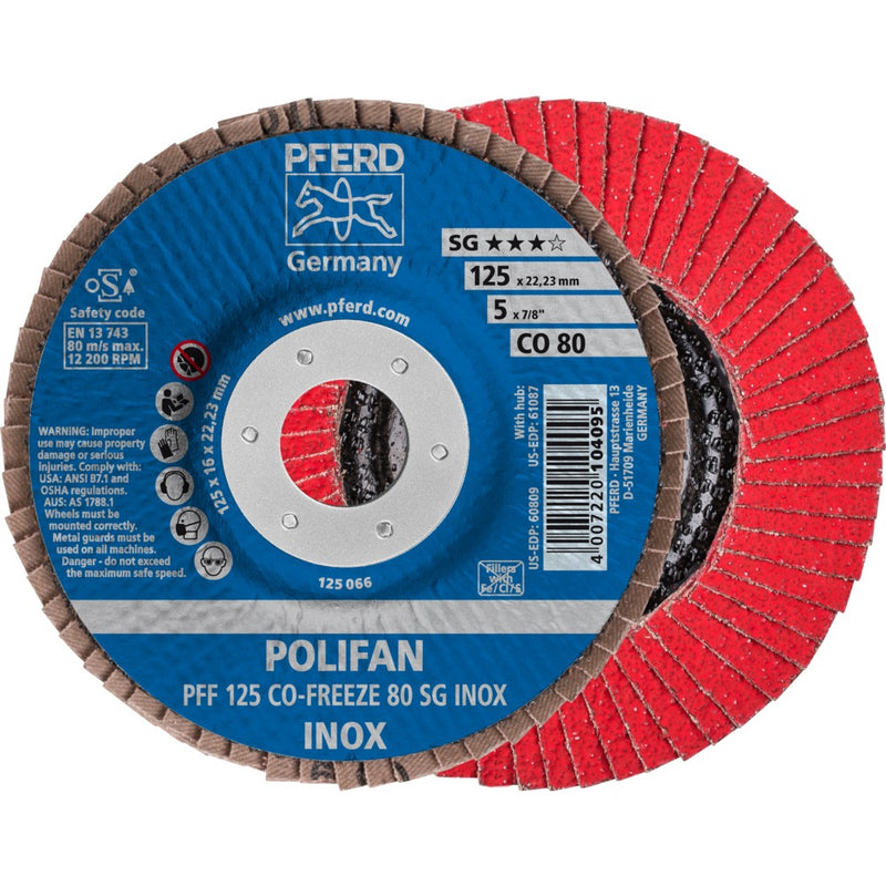 PFERD POLIFAN-lamellrondell PFF 125 CO-FREEZE 80 SG INOX